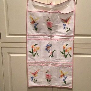 BRAND NEW PAIR (2) OF BEAUTIFUL HAND-APPLIQUED HANGING SHOE BAGS